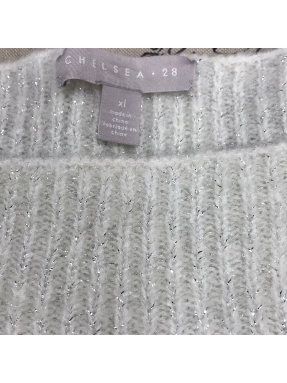 CHELSEA28 Rib Metallic Sweater - Picture 6 of 7